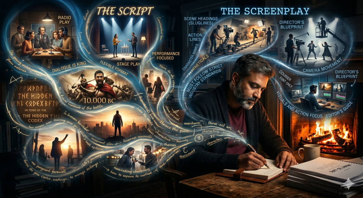 Script vs. Screenplay: The Professional Blueprint of Storytelling