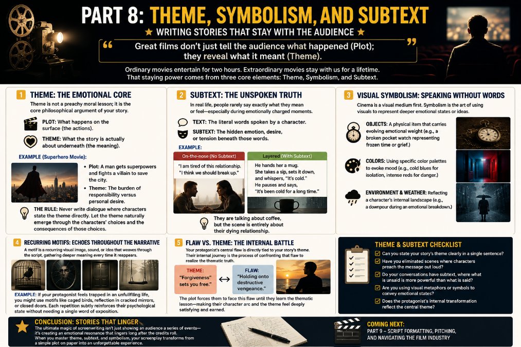 Part 8: Theme, Symbolism, and Subtext: Writing Stories That Stay With the Audience