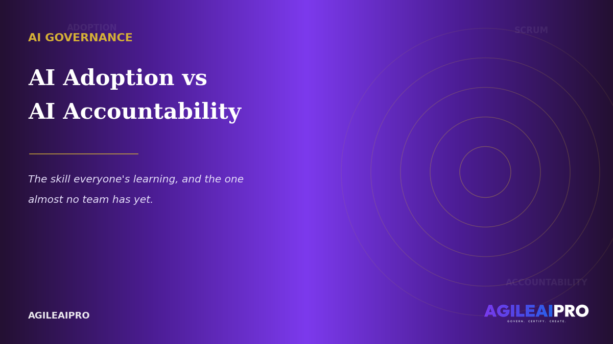 AI Adoption vs AI Accountability: The Missing Layer in Agile AI Training